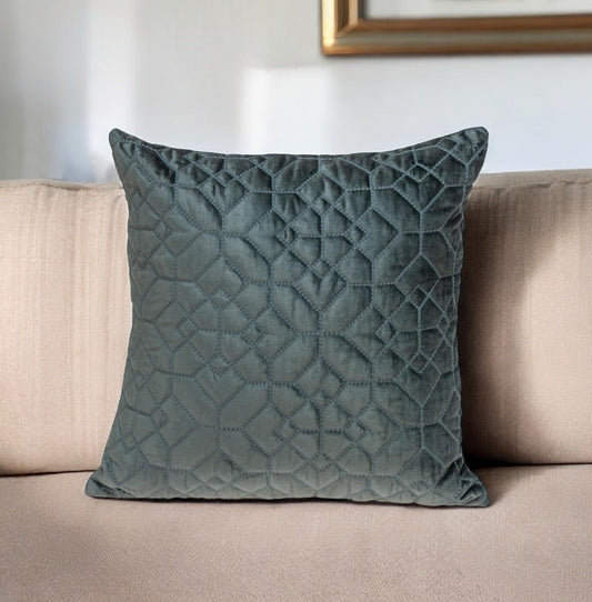 20" Charcoal Cotton Blend Throw Pillow-0