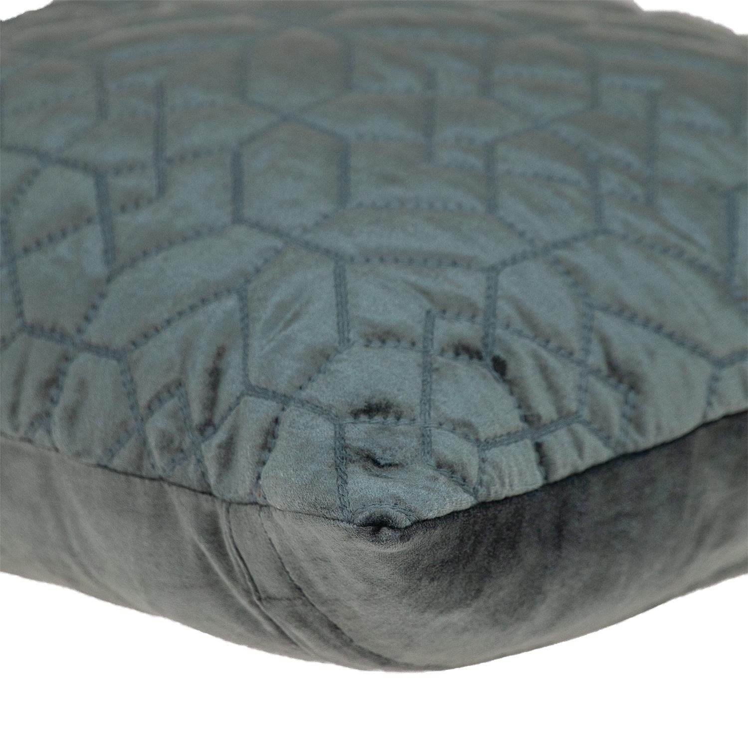 20" Charcoal Cotton Blend Throw Pillow-4